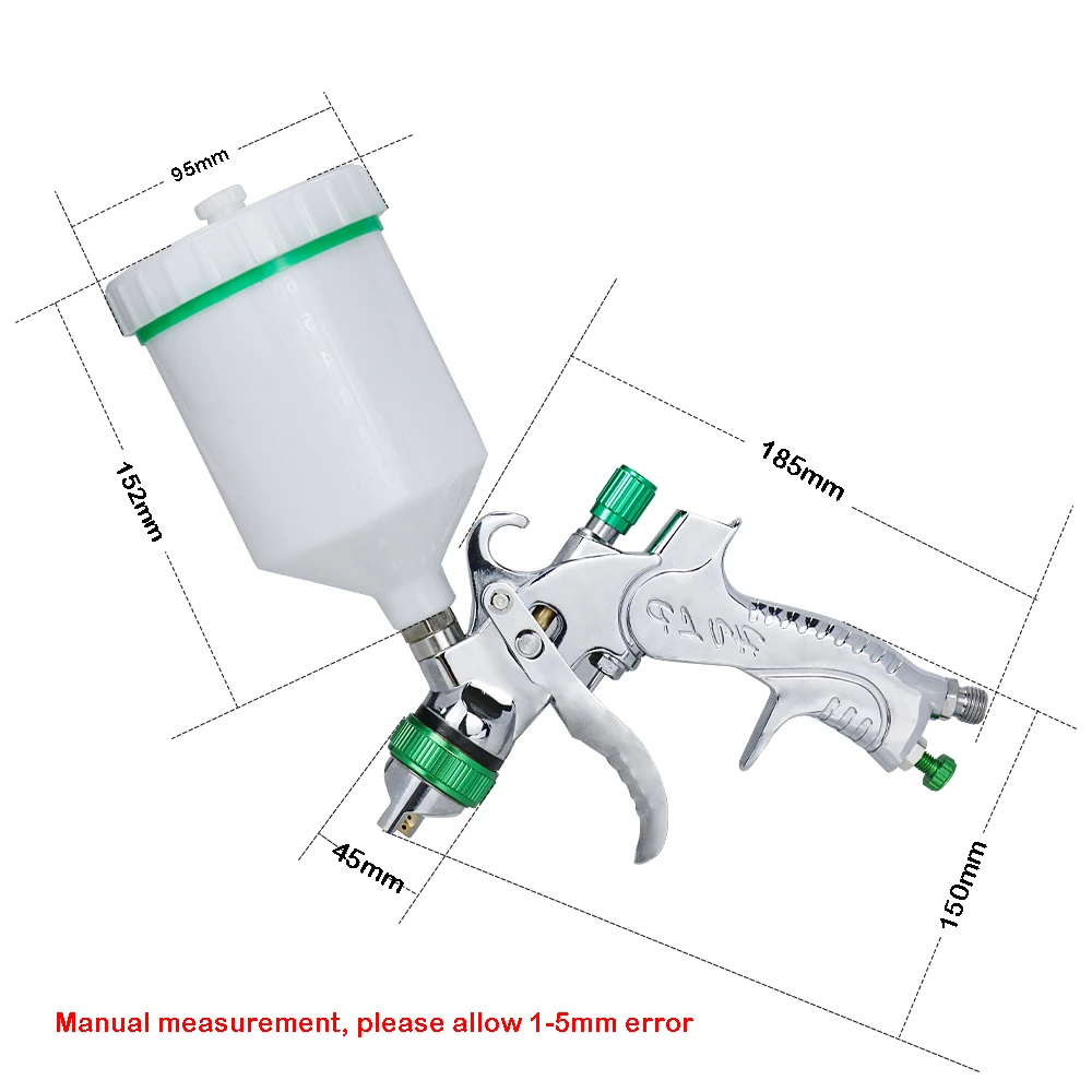 

Spray Guns HVLP 600ML 1.4/1.7/2.0mm Nozzle Gravity Pneumatic Air Paint Spay Guns Professional Car Repair Power Tool Kit Airbrush