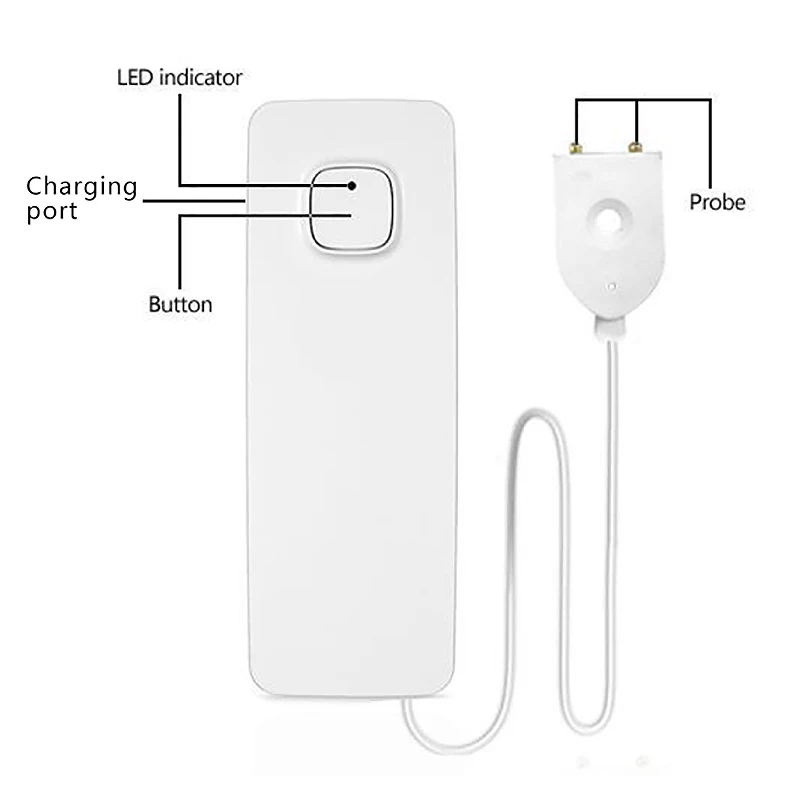 Заряжаемый умный WIFI датчик утечки воды сигнализация домашняя система