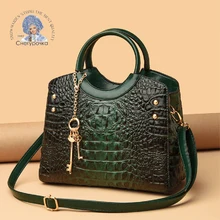 Famous Designer Brand Handbags High Quality Material Crocodile Leather Shoulder Bag Female 2021 Hot Fashion Luxury Handbag