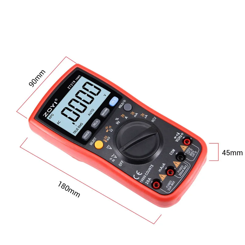 

Digital Multimeter 19999 Counts True Rms Multimeter Transistor Tester Voltimetro Capacitance Meter ZT219 transformer electric