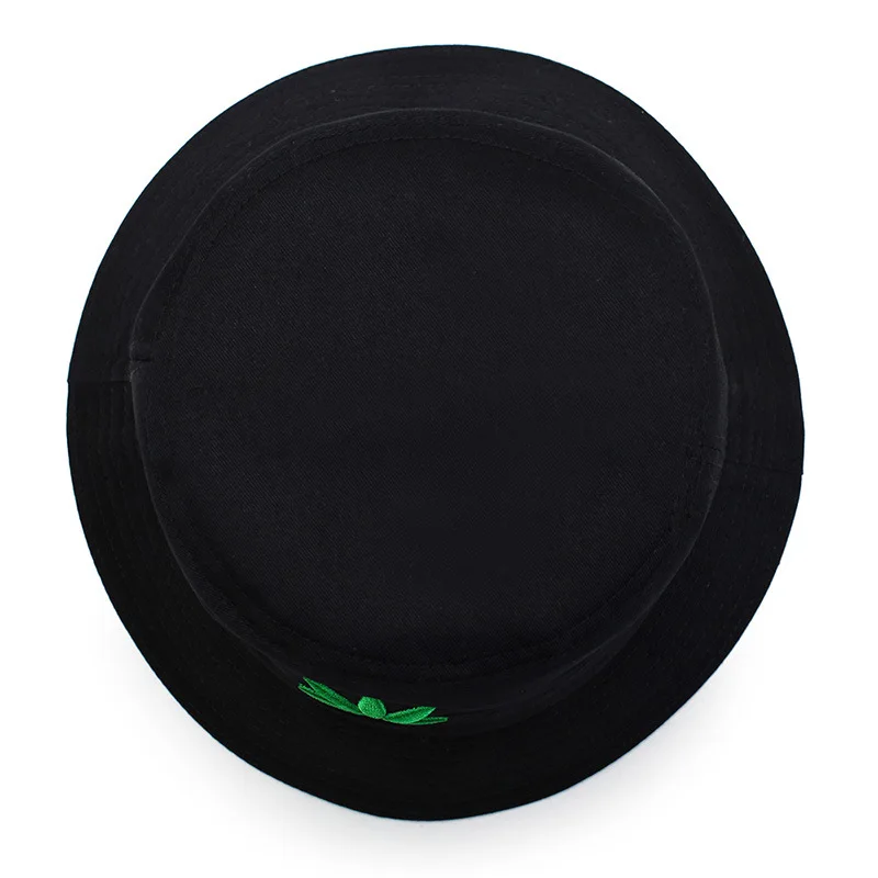 

New Maple Leaf Embroidered Bucket Hat For Women Men Foldable Sunshade Cotton Outdoor Beach sun fashion panama Fishing Hat