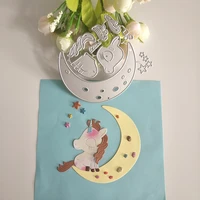 new unicorn on the new moon cutting dies diy scrapbook embossed card making photo album decoration handmade craft
