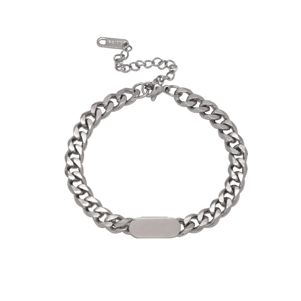 

Minimalist Cuba Chain Bracelet for Women Men 316L Titanium Steel Friendship Bracelets