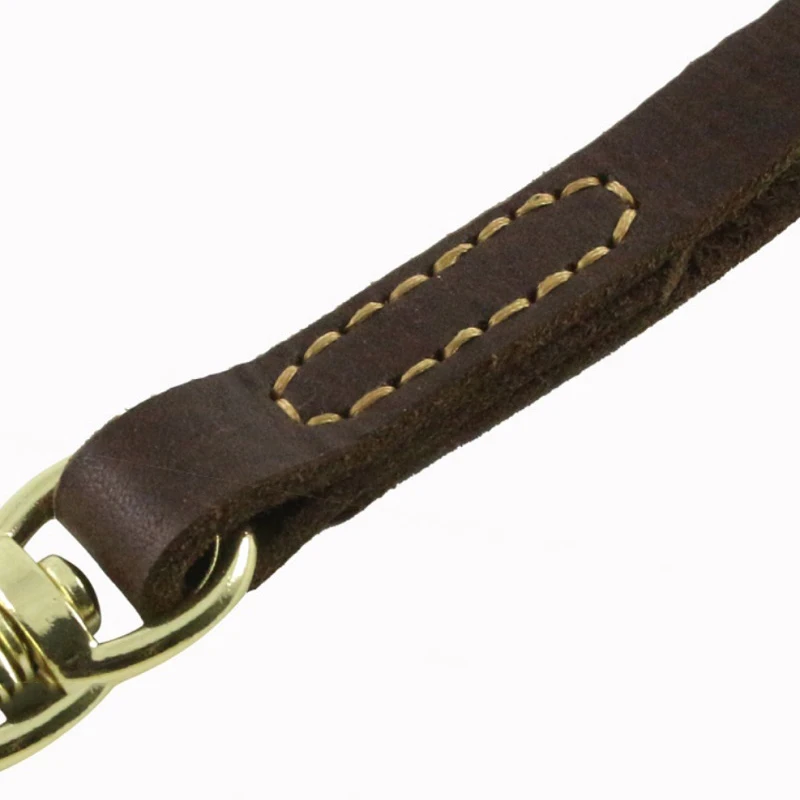 Поводок из натуральной кожи для двух собак съемный поводок 1 2 маленький среднего