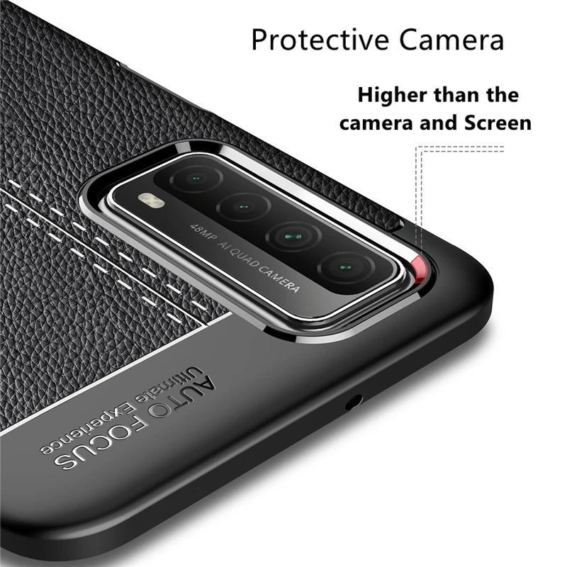 for huawei p smart 2021 case silicone leather texture armor bumper case for huawei honor 10x lite cover for huawei p smart 2020 free global shipping