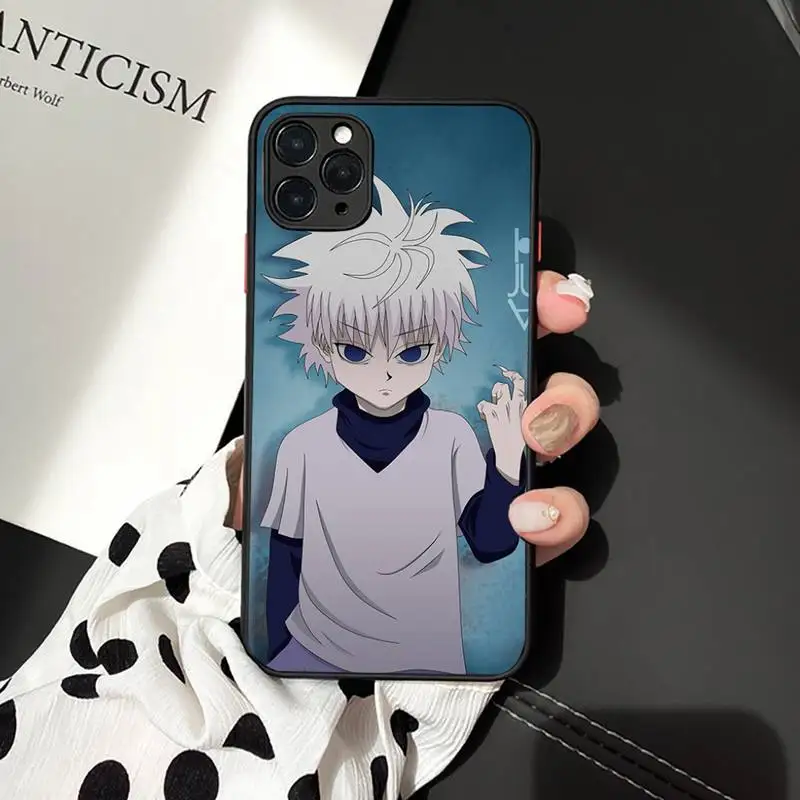

hunter x hunter Killua anime Phone Case matte transparent For iphone 7 8 11 12 plus mini x xs xr pro max cover