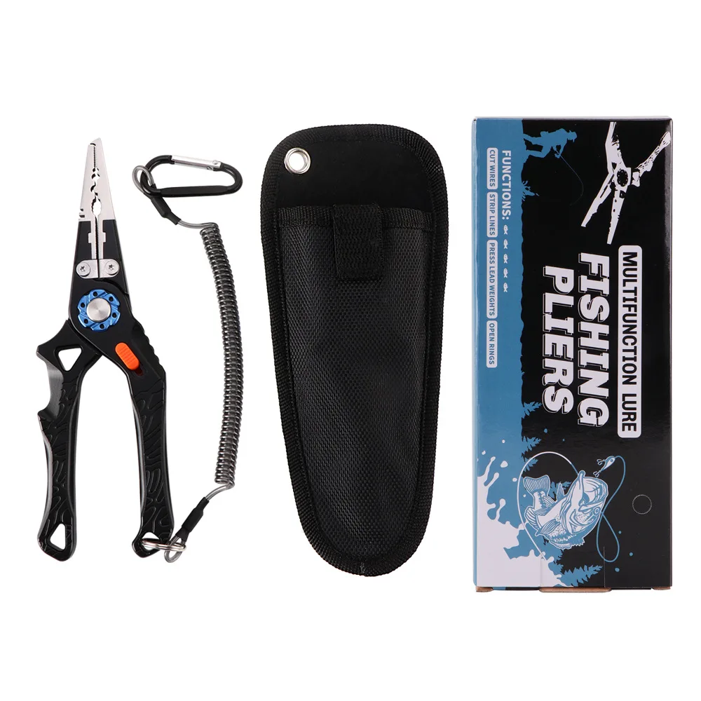 

New Style Fishing Pliers Qith Lock, Creative Multi-function Cable-cutting Open-loop Lead-pressure Fishing Tackle