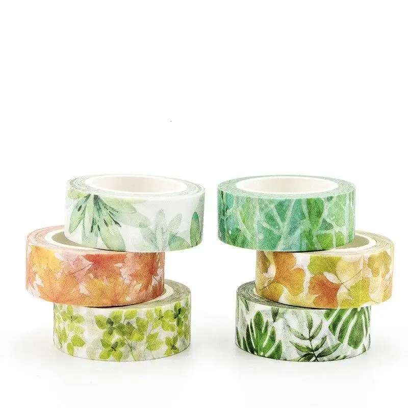 

Forest Flower Decorative Washi Tape Adhesive Tape DIY Scrapbooking Sticker Label Masking Tape Office Supplies