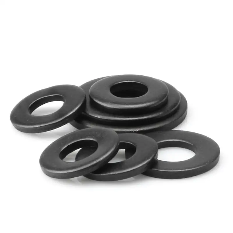 Черная Стальная Плоская Шайба метрические простые круглые металлические