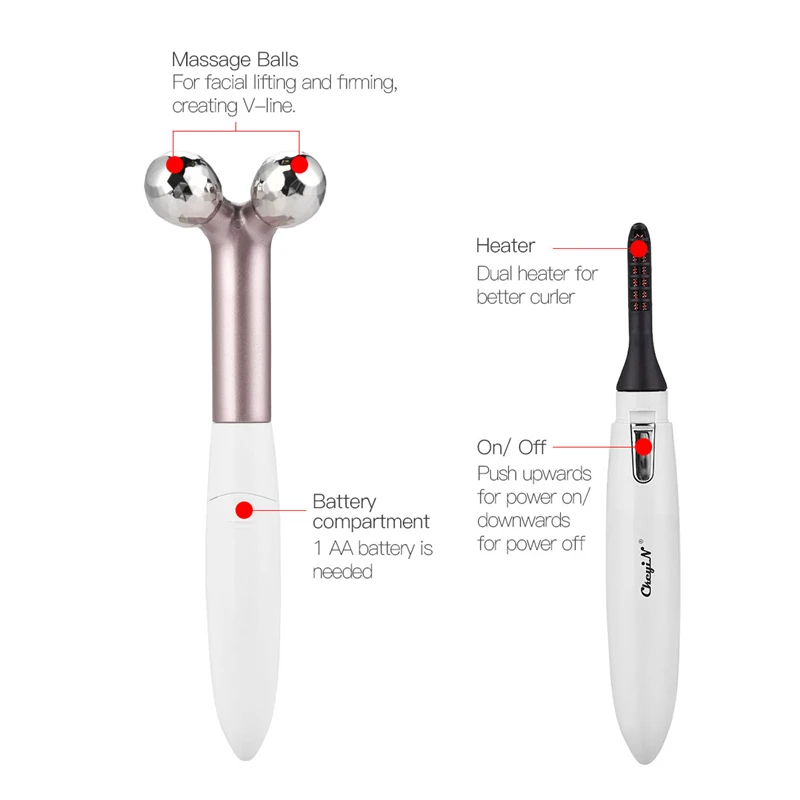 2 в 1 электрическая завивка ресниц с подогревом массажный роликовый лицевой
