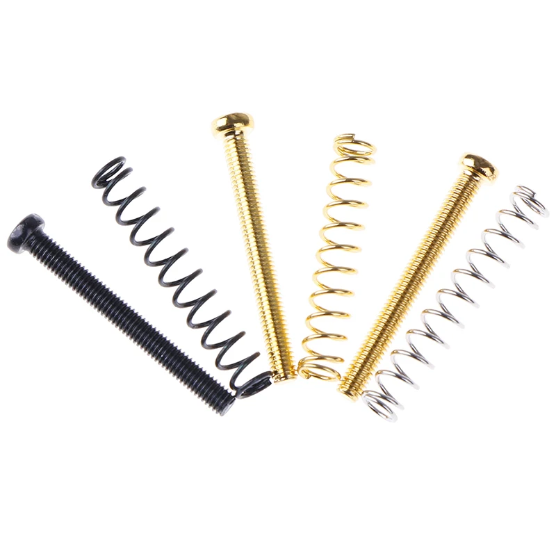 8 pcs montieren höhe schraube mit feder für elektrische gitarre ersatz teile metall elektrische gitarre single coil pickup free global shipp