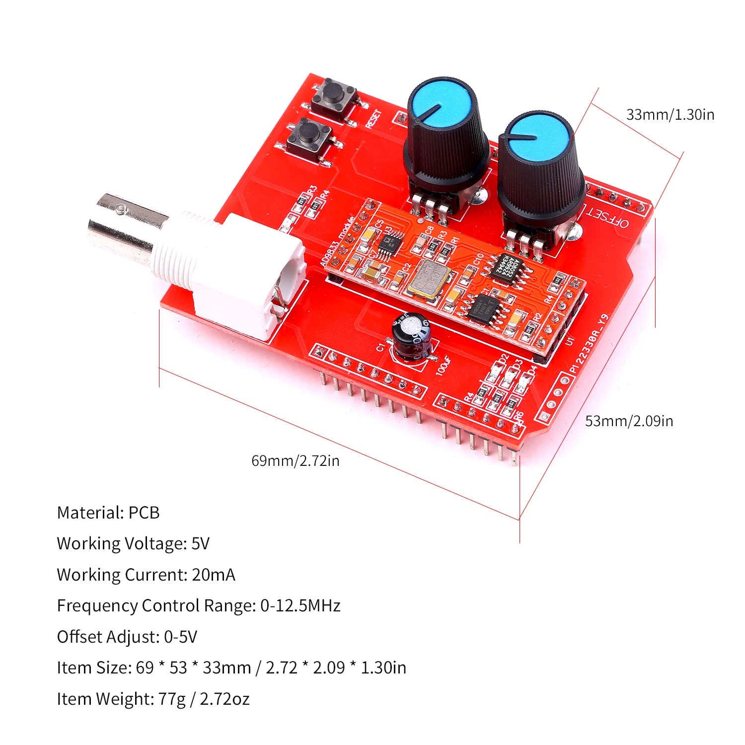 AD9833DDS генератор сигналов Arduino Плата расширения 0 12 5 МГц контроль частоты