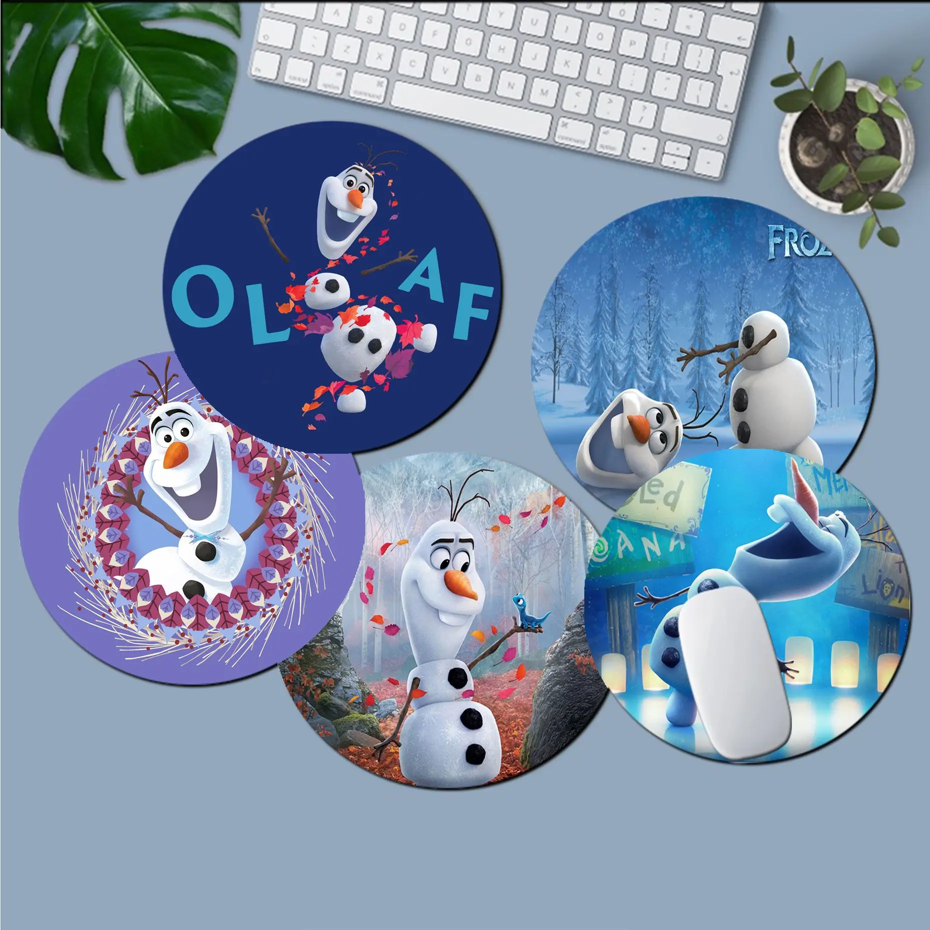 Мягкий резиновый профессиональный игровой коврик для мыши Disney Olaf Snowman Frozen
