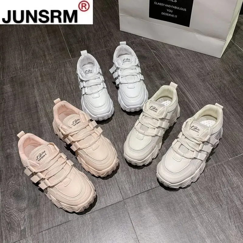 

Womens Sneakers Sport Shoes Women's Vulcanize Shoes Walking Shoe Thick Sole Running Breathable Female Chunky Sneakers 2020