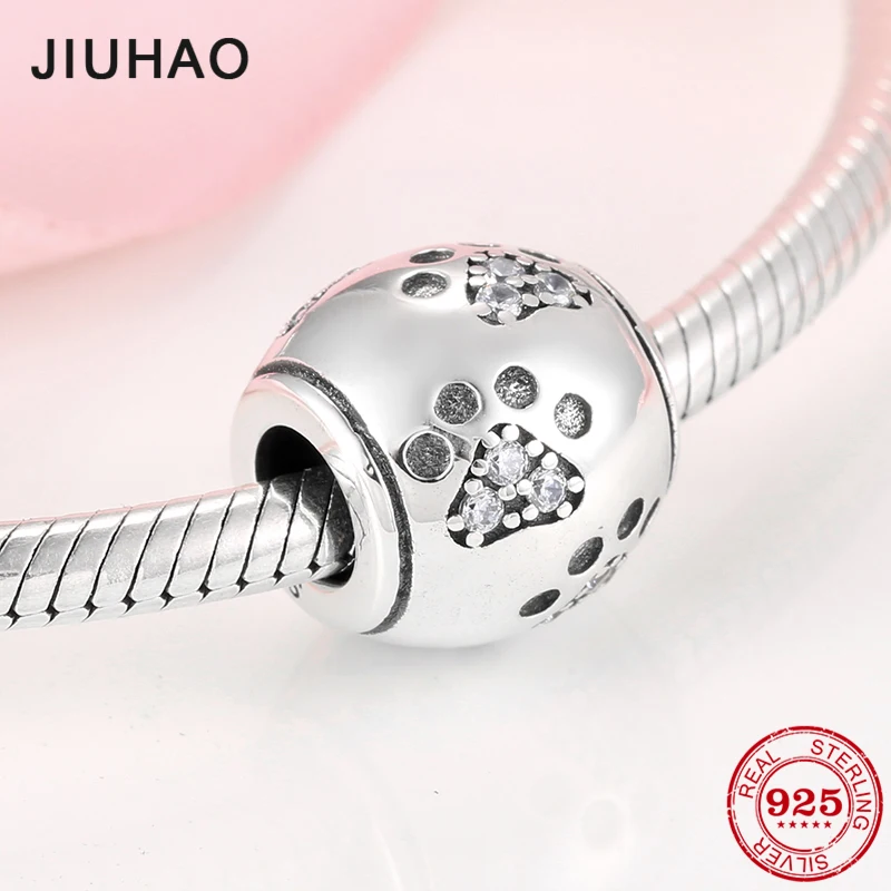 Подлинная 925 пробы Серебряная круглой формы собачий коготь ясный CZ Изящные