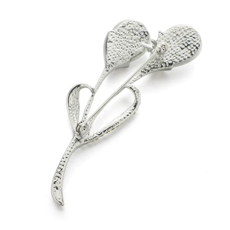 Модная брошь Dalaful в виде цветка тюльпана булавка кристалл со стразами опал камень