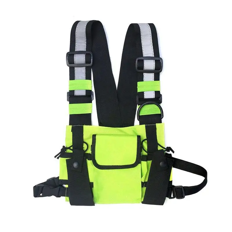 

Chest Rig Bag Functional Tactical Chest Bag Vest Reflective Waist Hip Tooling Stripe Fashion Women Hop Bags Men V8H0