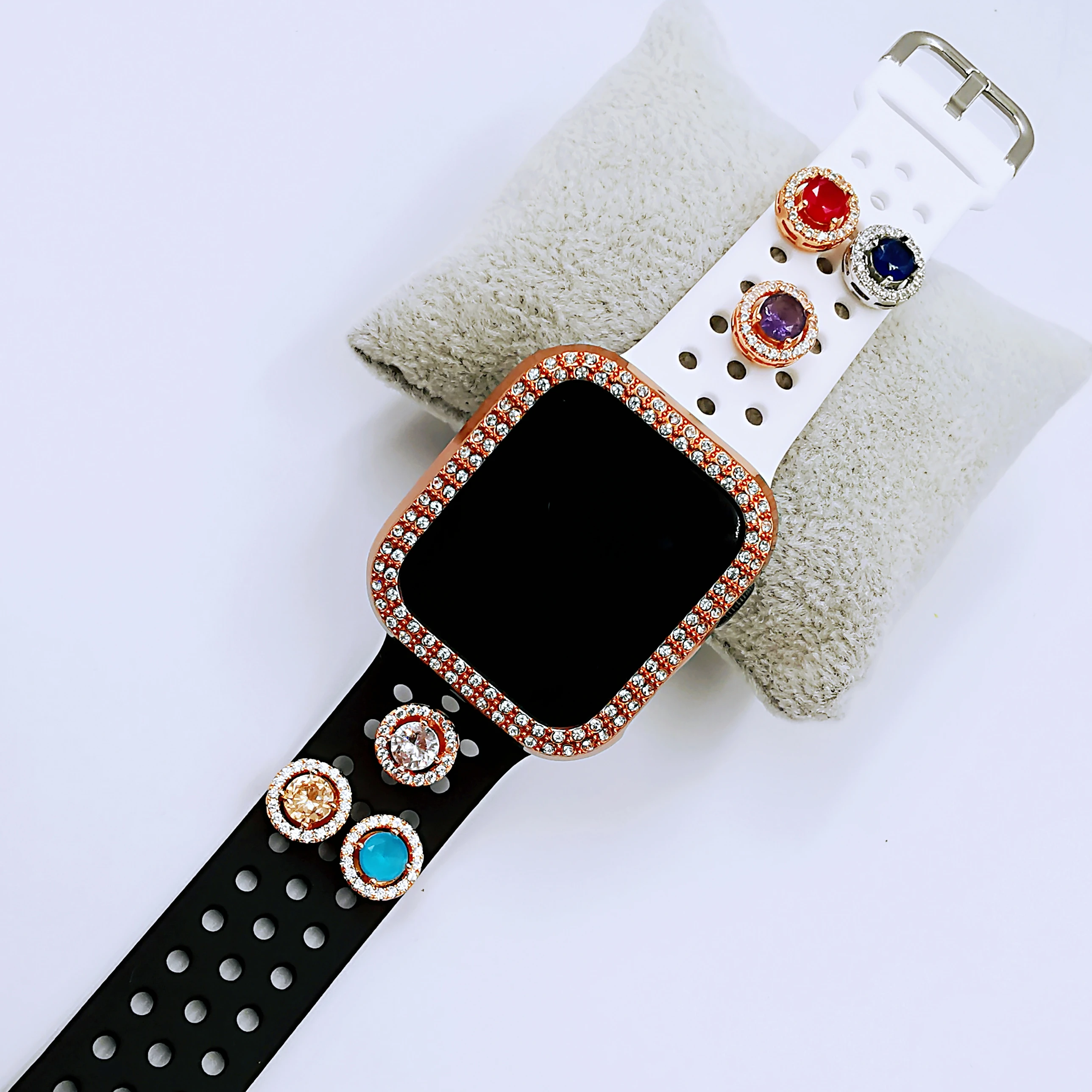 1 шт. Роскошные подвески-ремешки из искусственного камня для часов Apple Watch умные