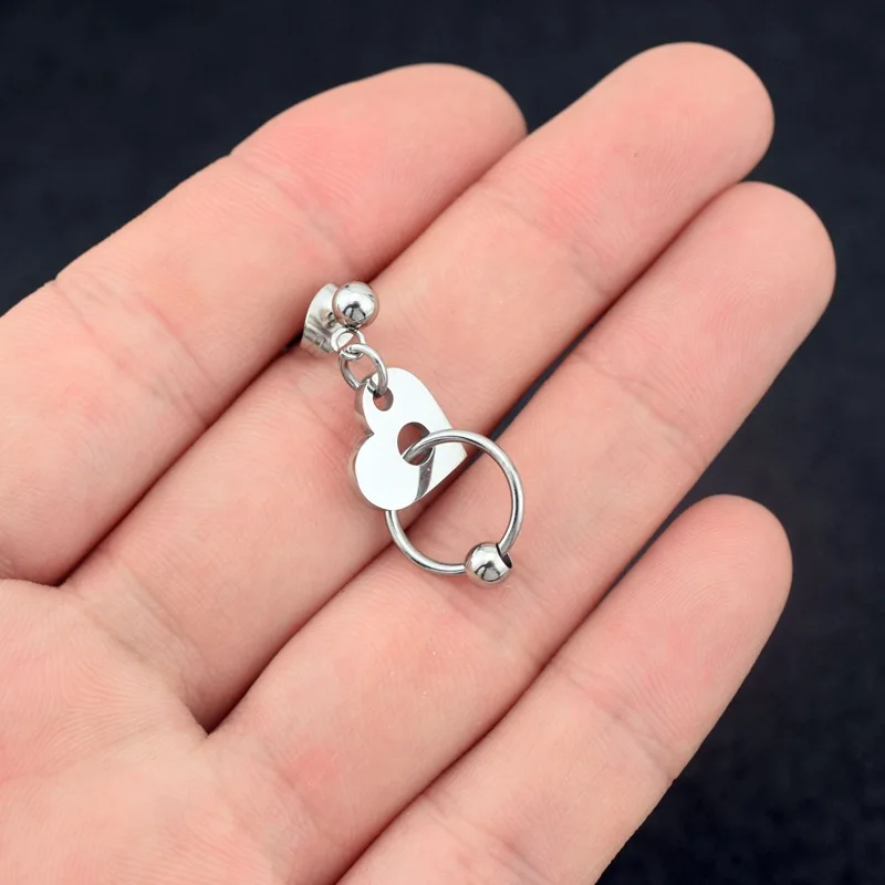 Модные клипсы из нержавеющей стали для женщин серьги 2021 модная подвеска в форме