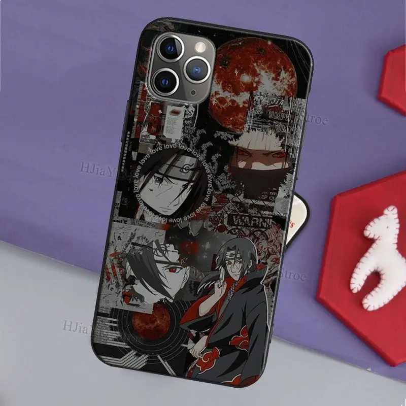 

NARUTO Uchiha Itachi Anime TPU Case For iPhone XR X XS Max 11 12 Pro Max mini 6S 7 8 Plus SE 2020 Cover Coque