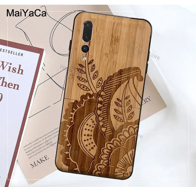 Чехол MaiYaCa с принтом животных из натурального бамбука и дерева для Huawei Honor 7A Pro 7C 10i