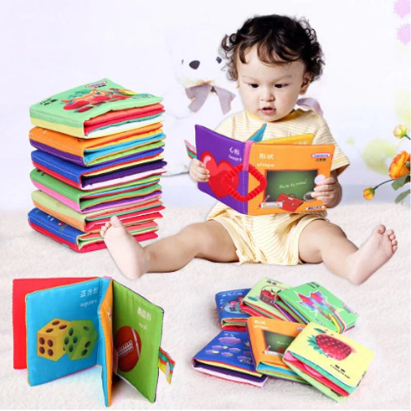 

2021 New Soft Cloth Animal Recognize Baby Intelligence Development Learn Picture Cognize Book For Children Learning Education