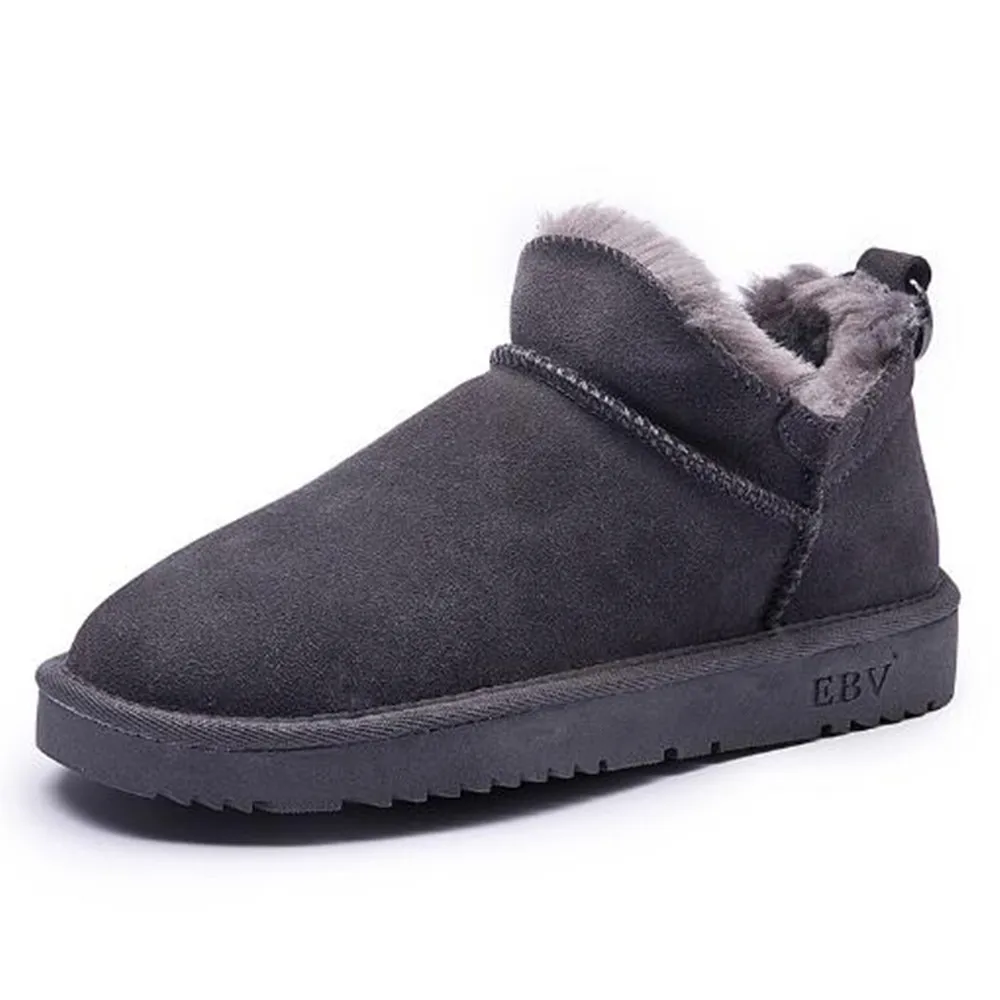 2021 Snow Boots Women's New Winter Wild Korean Short Tube Flat Bottom Bread Shoes Students Plus Velvet Cotton | Обувь