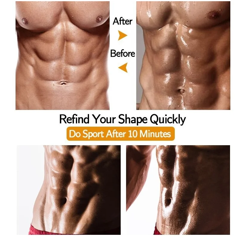 

New Sauna Suit Mens Body Shaping Slimming Shirt Waist Trainer Corset Ion Thin Top Exercise Wicking Fitness Body Shaper -40