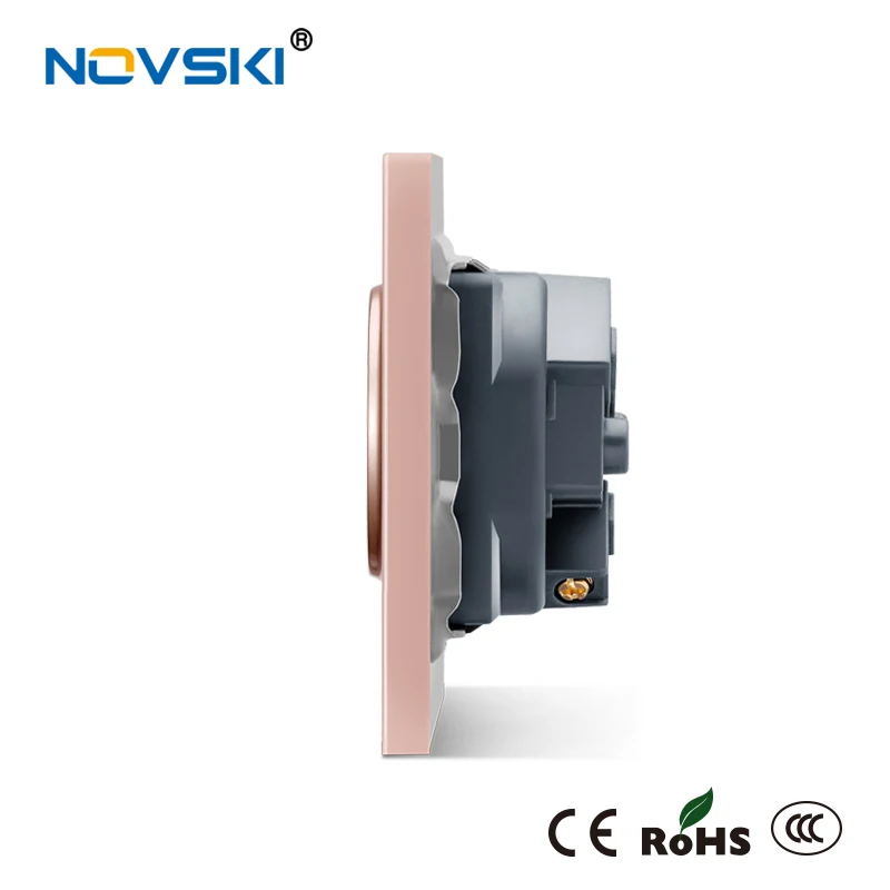 NOVSKI 2019 EU Standard 16A Plug Switch Wall Socket Flame Retardant PC Panel AC 110-250V Power CE RoHS Certified | Обустройство дома