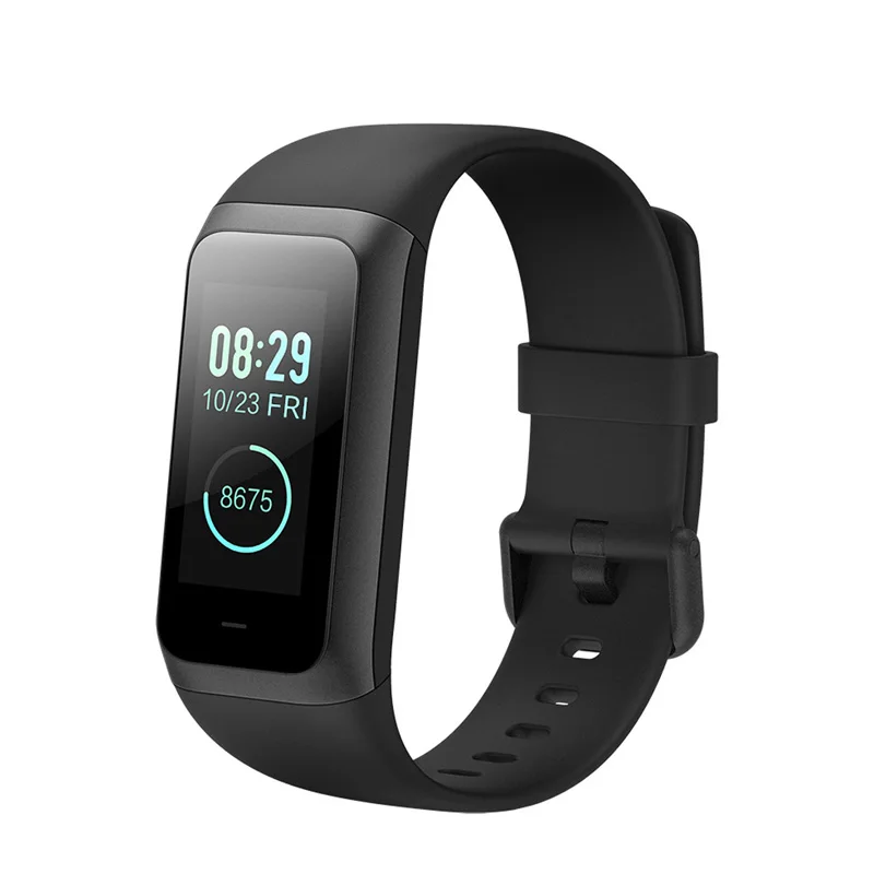 [Английский] Huami Amazfit Band Cor 2 умный браслет с управлением музыкой водонепроницаемый 2.5D цвет ips 316L рамка из нержавеющей стали для Android - Цвет: black