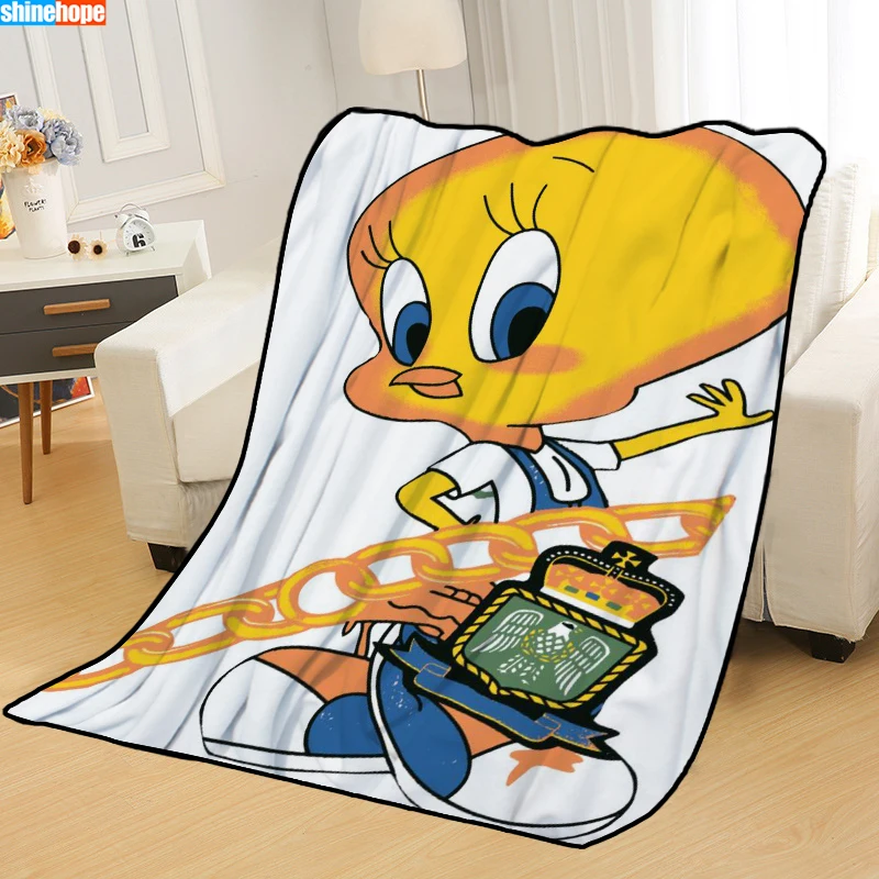 Одеяла на заказ, детское одеяло Tweety Bird, s, мягкое, TR, сделай сам, для украшения картины, для спальни, пледы, одеяло для путешествий - Цвет: 1
