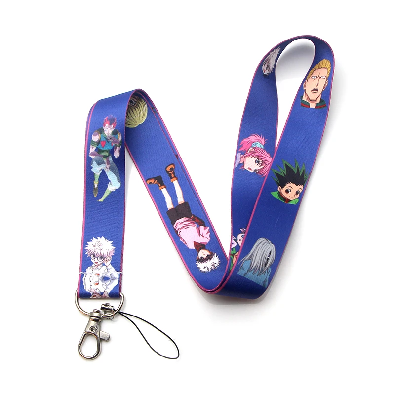 

LX99 Anime The Hunter Keychain Lanyard Id Badge Holder ID Cartoon Pass Card Gym Mobile Phone USB Badge Holder Key Belt