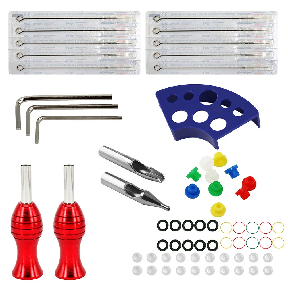 Профессиональный набор тату машинок для тела мастеров и начинающих боди арт