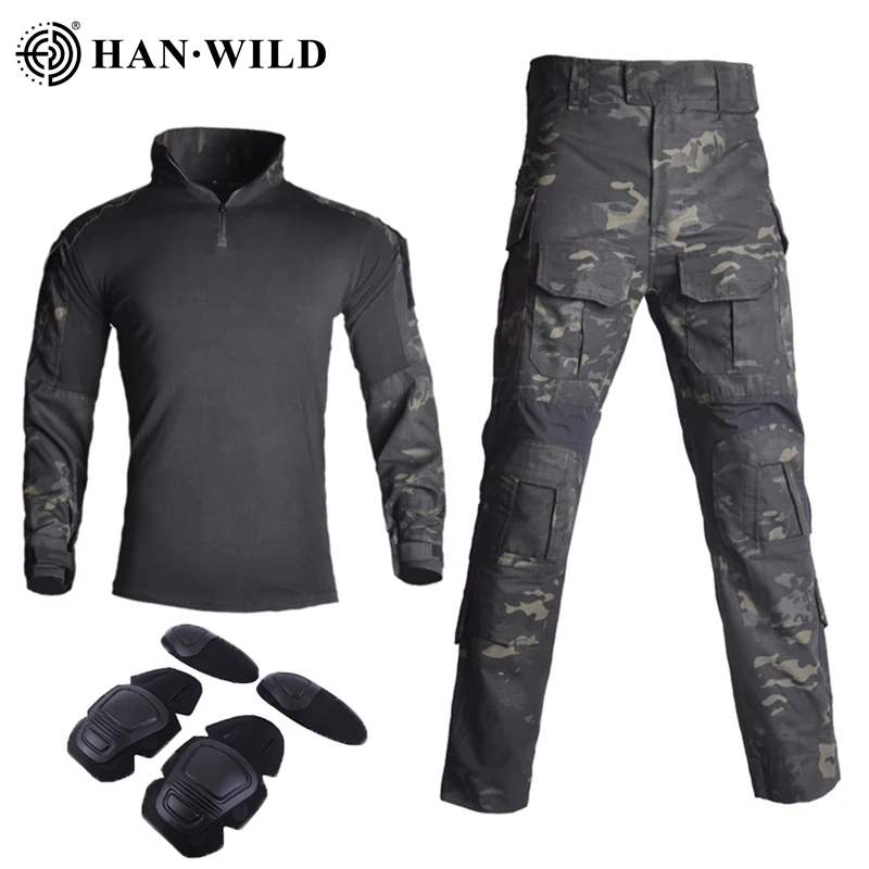 Комплект тактической формы HAN WILD G3 для мужчин камуфляжная военная одежда Rip-stop