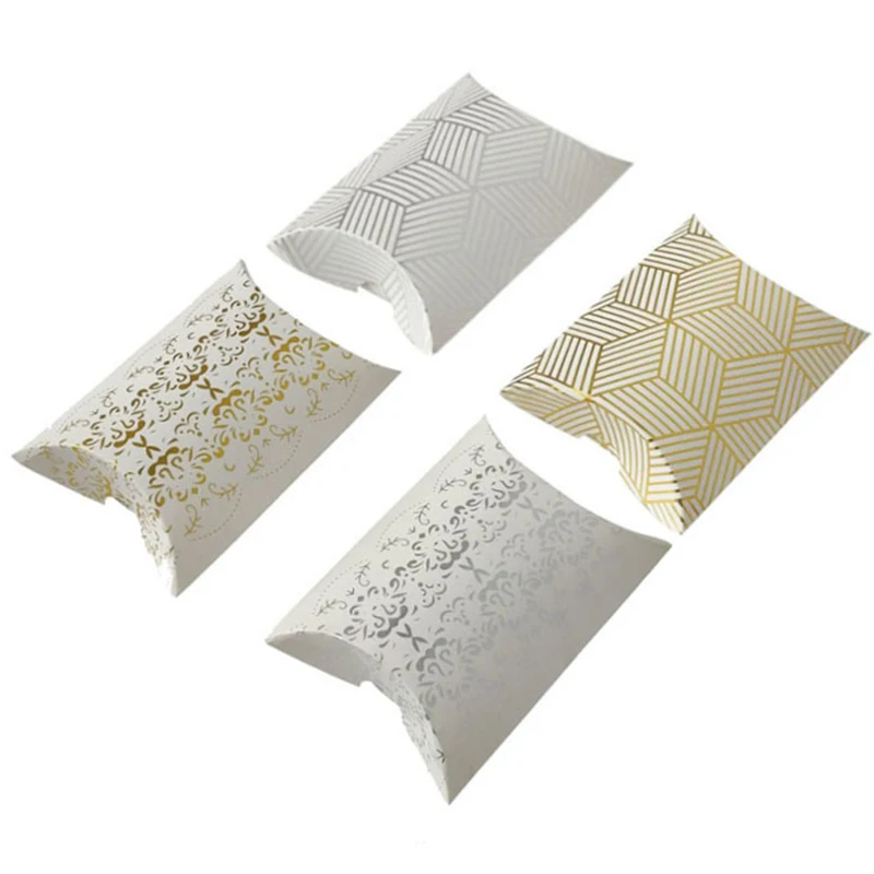 20 штук Подушка Форма крафт-бумаги коробка для конфет ювелирных изделий