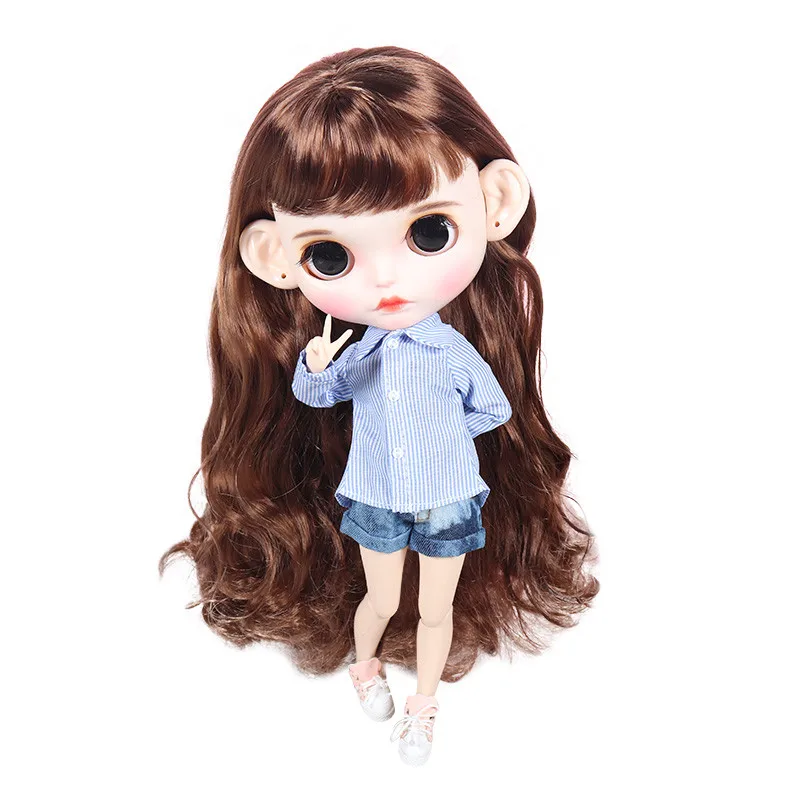 Рубашка в синюю полоску DBS Blyth кукла 30 см 1/6 | Игрушки и хобби