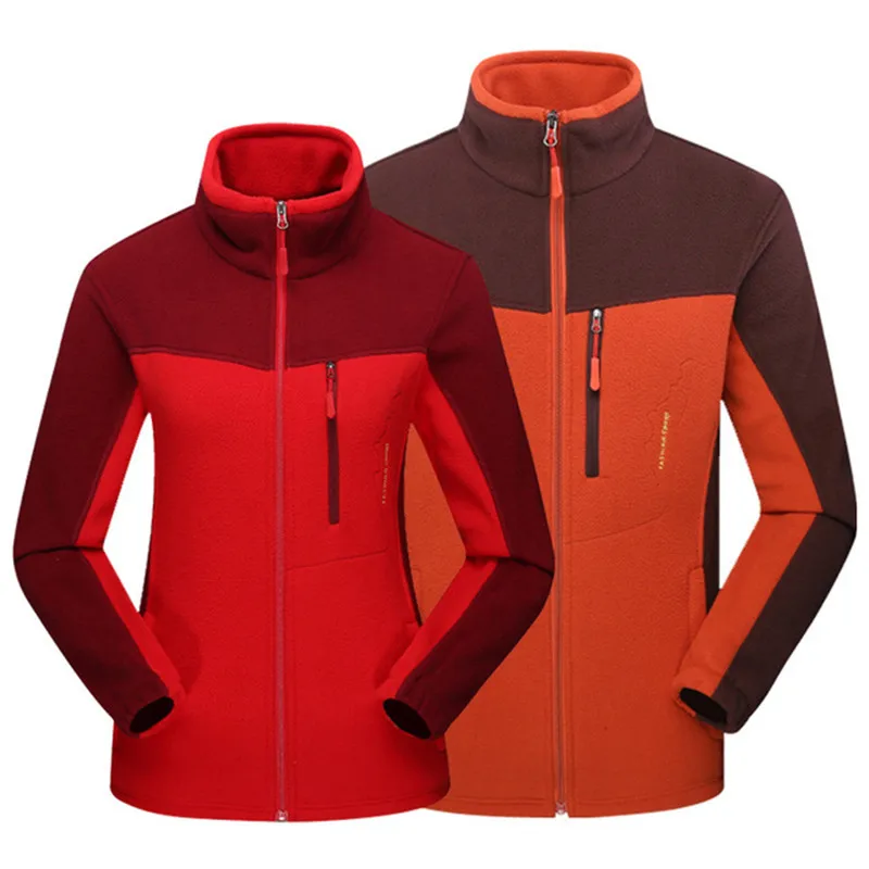 Уличные флисовые куртки зимние мужские и женские дышащие толстые теплые