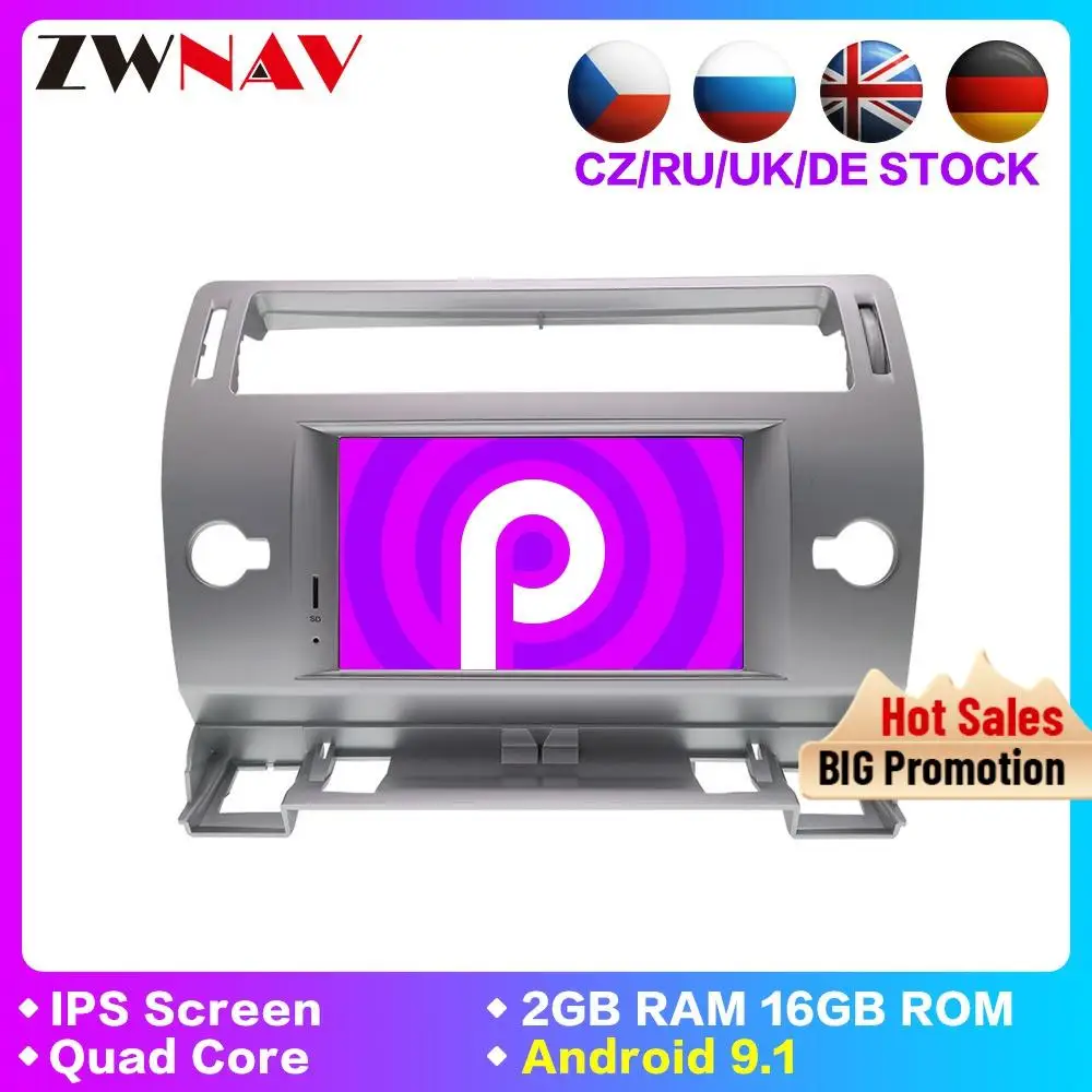 

1 Din 7 Inch Android 9.1 Car DVD Player For Citroen C4 Quatre Triumph Wifi GPS Radio 2G RAM Touch Screen GPS Radio WIFI Map