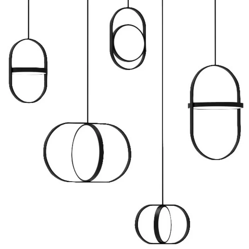 Вращающаяся в скандинавском стиле светодиодная Подвесная лампа для кофейни бара