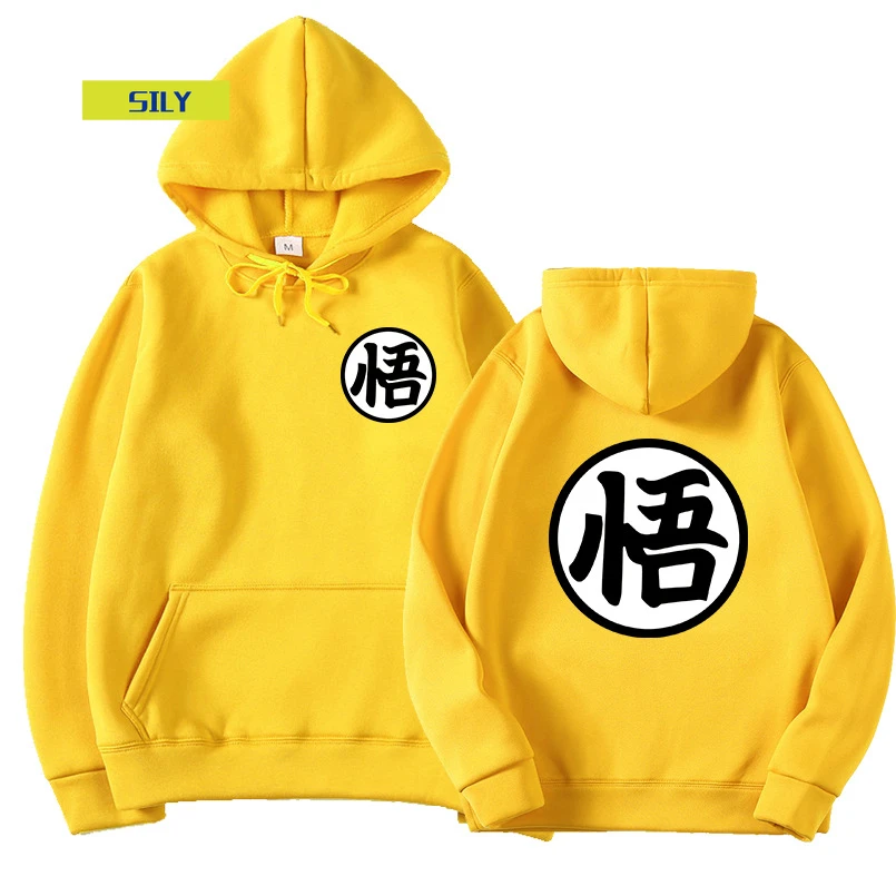 

Newest Japanese Anime Hoodie Cosplay Saiyan Son harajuku Goku Pocket Hooded Sweatshirts Hoodies Men/Women