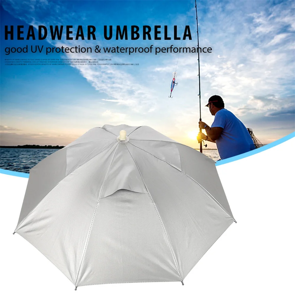 

Outdoor Handfree Umbrella Cap Fishing Hat Waterproof UV Protection Lightweight Umbrella Cap Outdoor Fishing Equipment