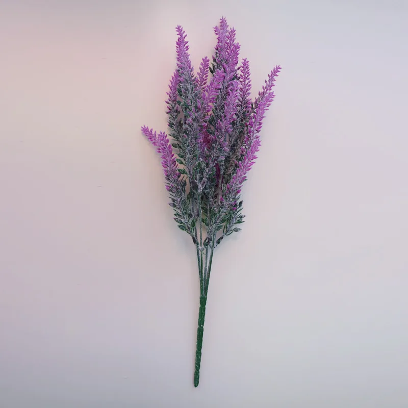 pink 1 шт. пластиковые искусственные Лавандовые цветы фиолетовые Романтические цветы букет Свадебная вечеринка украшение дома аксессуары - Цвет: pink