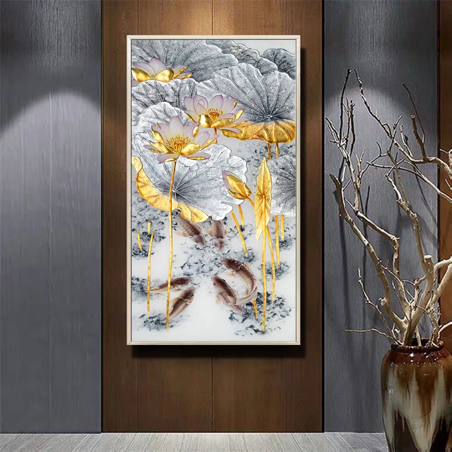 DAFENJINGMOARTS абстрактная фотография искусственных рыб CanvasHD домашний декор в