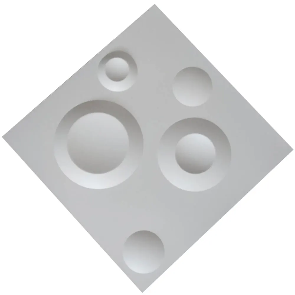 3DARTWALL PVC 3D Wall Panels Pack of 12 Tiles 3D Raised Round Bubble Design White for Interior Exterior Wall Decor