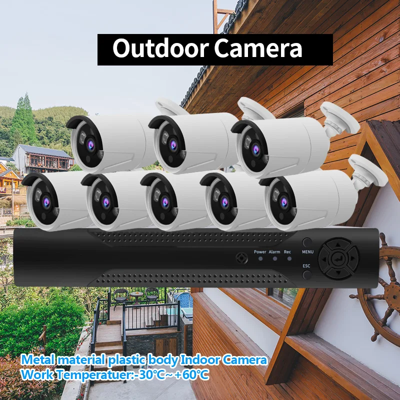 Камера видеонаблюдения 4 канала 2 МП POE NVR 1080P IP ИК ночное видение детектор движения