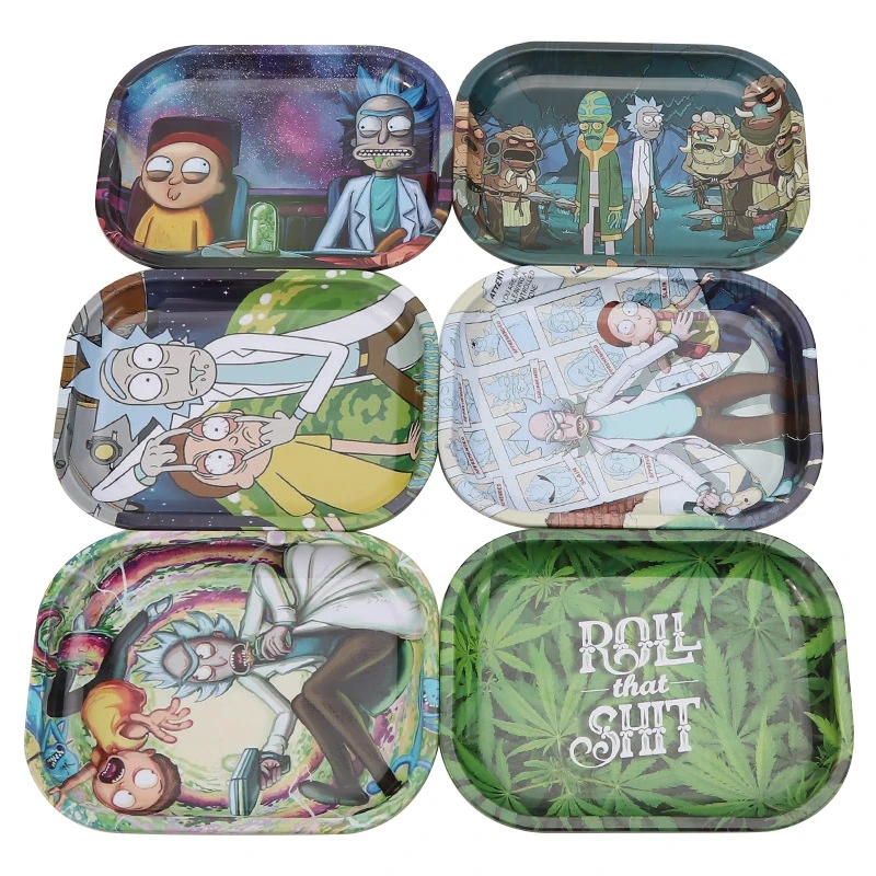 

18*14Cm 1Pc Metalen Tin Rolling Lade Rookartikelen Tabak Rolling Papers Grinder Kleine Lade Tabak opslag Plaat