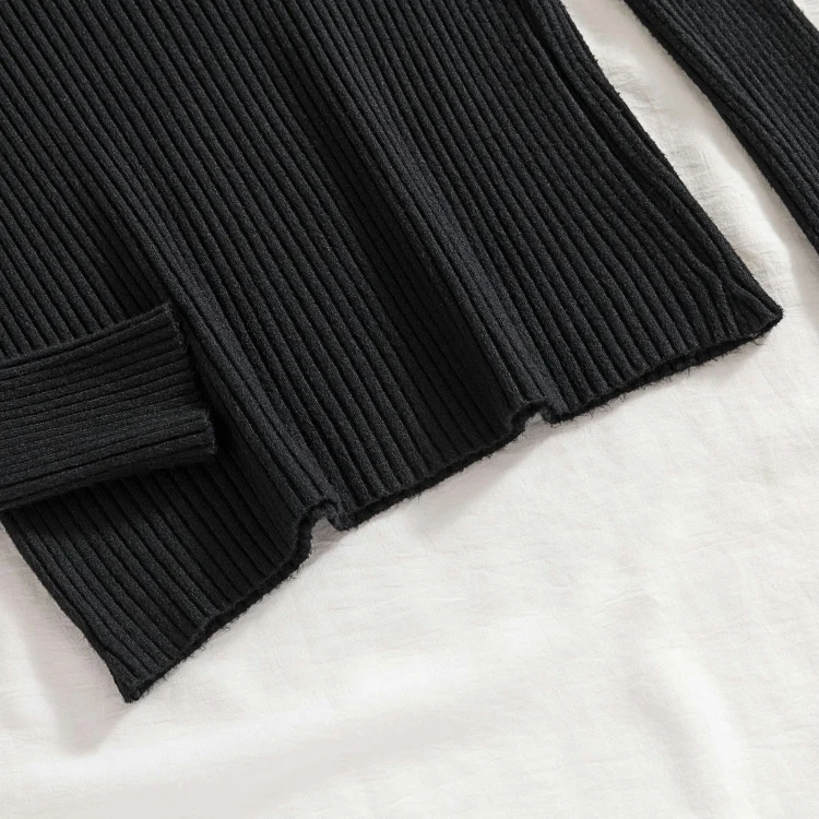 Зимний женский зимний свитер комплект одежды с высоким воротником длинным