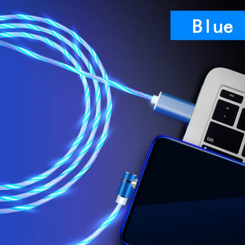 1 м СВЕТОДИОДНЫЙ Магнитный зарядный кабель Micro USB для IPhone samsung s9 htc Game L shape 8Pin IOS type C USB-C 90 градусов кабель зарядного устройства