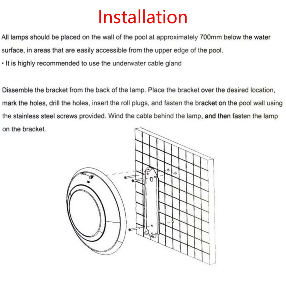 

Submersible Pool Lights LED Underwater Pond Lights Color Changing Waterproof Wall Lamp For Hot Tub Fountain Aquariums 18W 24W36W