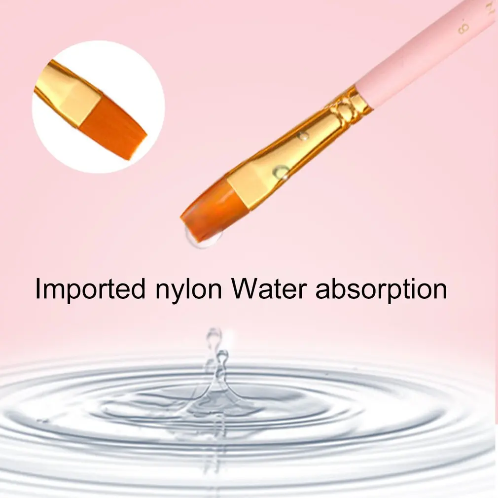 Наконечники из синтетического нейлона с деревянной ручкой для рисования набор